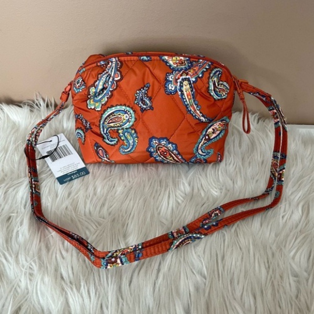 Vera Bradley Vibrant Orange Paisley Crossbody Bag